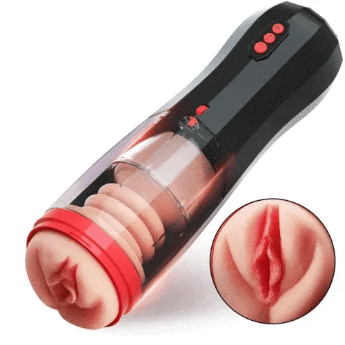 Pussy Galore Telescopic Masturbator | 5 Thrusting & 10 Vibration Modes、mySite、bottomscart