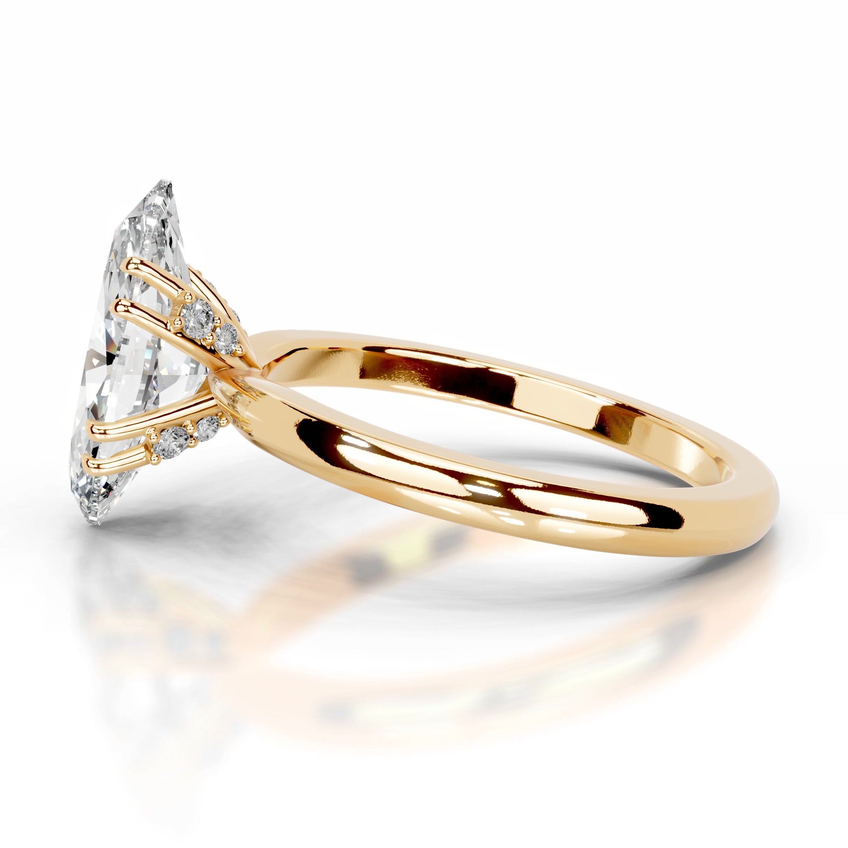 Badia Diamond Engagement Ring - 18K Yellow Gold、mySite、hinf8tx79