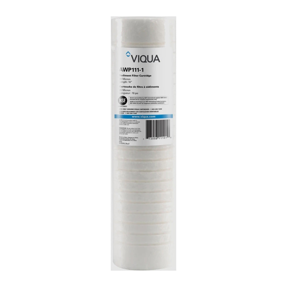 Viqua 20 Micron Grooved Sediment Filter 9 7/8 PP AWP111-1、mySite、noshort