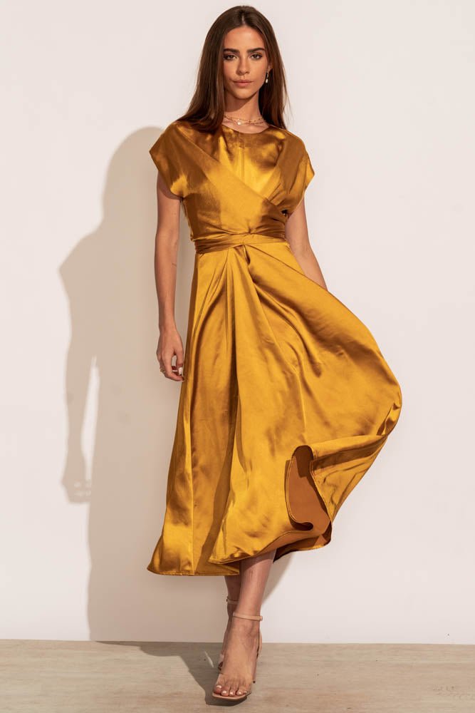  Rosalind Midi Dress in Mustard - FINAL SALE、mySite、merchandisen