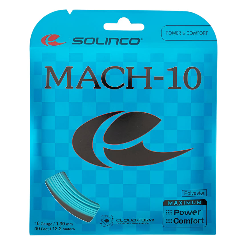 Solinco Mach-10 16/1.30 Tennis String (Blue)
