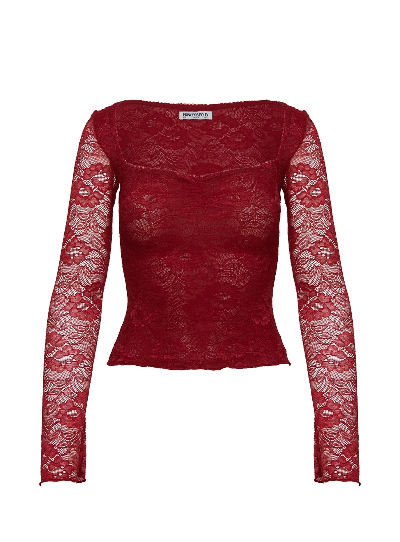 Love Lessons Long Sleeve Top Red、mySite、solidvoid