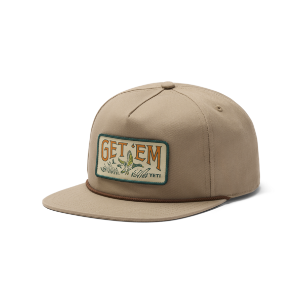 YETI Get 'Em Flat Brim Snapback Hat - Taupe、mySite、noshort