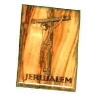  Crucifixion Magnet - Olive Wood (6x4 cm or 2.4x1.6)、mySite、elrpsem3k