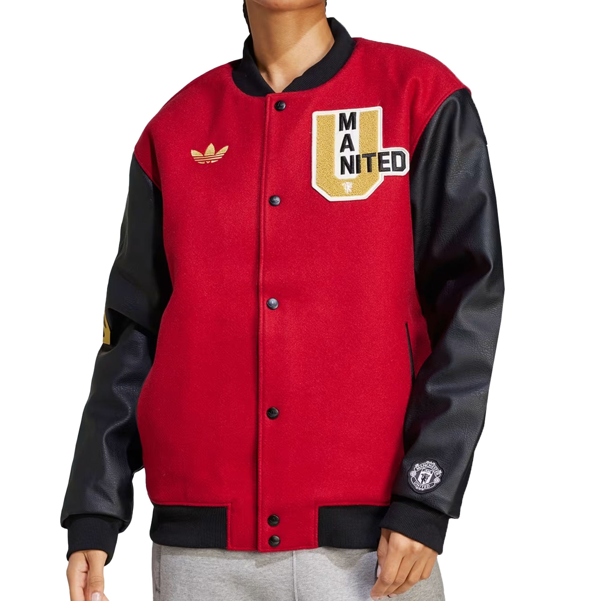 adidas Men's Manchester United 2024/25 VRCT Jacket Red/Black、mySite、bottomscart
