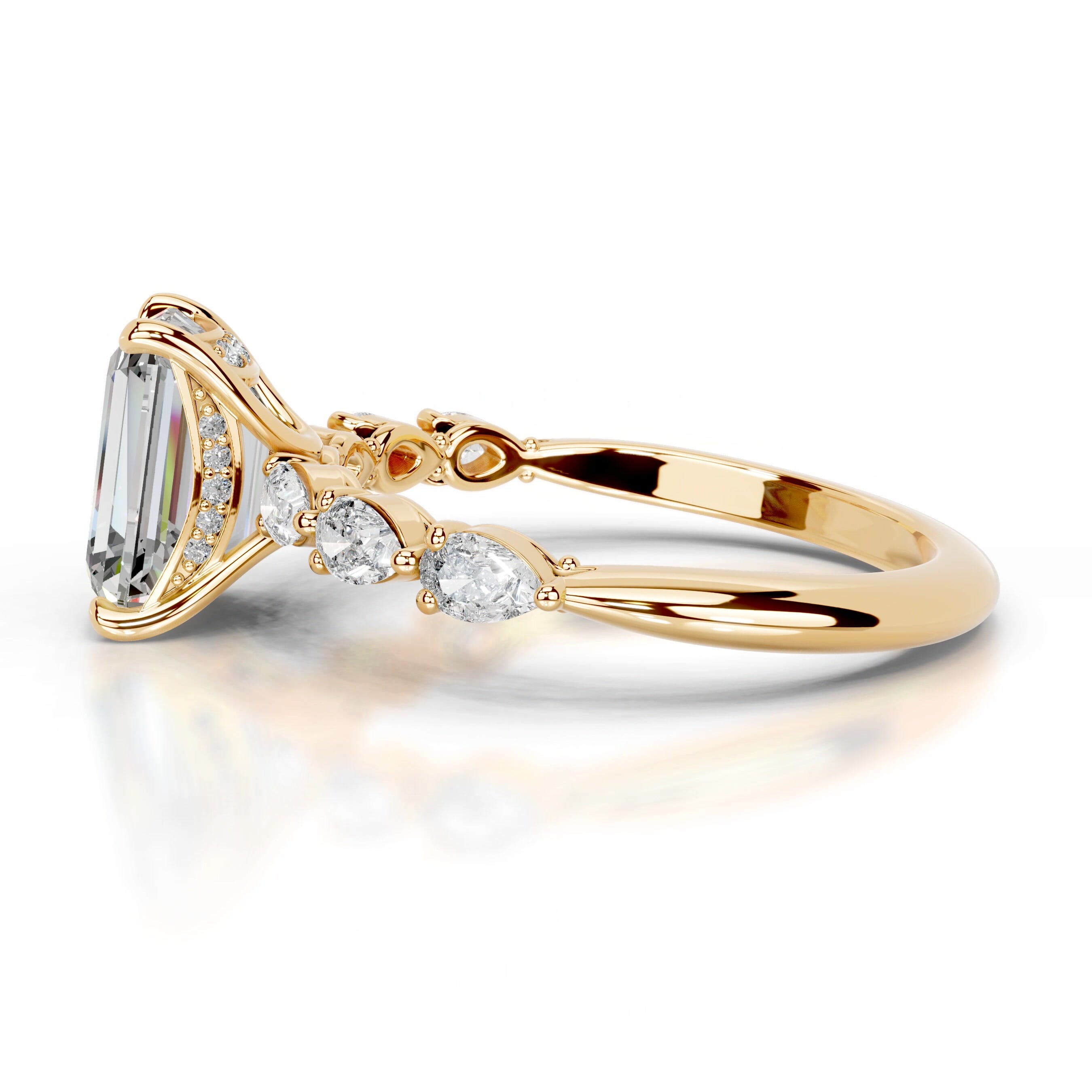 Alinta Moissanite & Diamond Ring - 18K Yellow Gold (RTS)、mySite、hinf8tx79