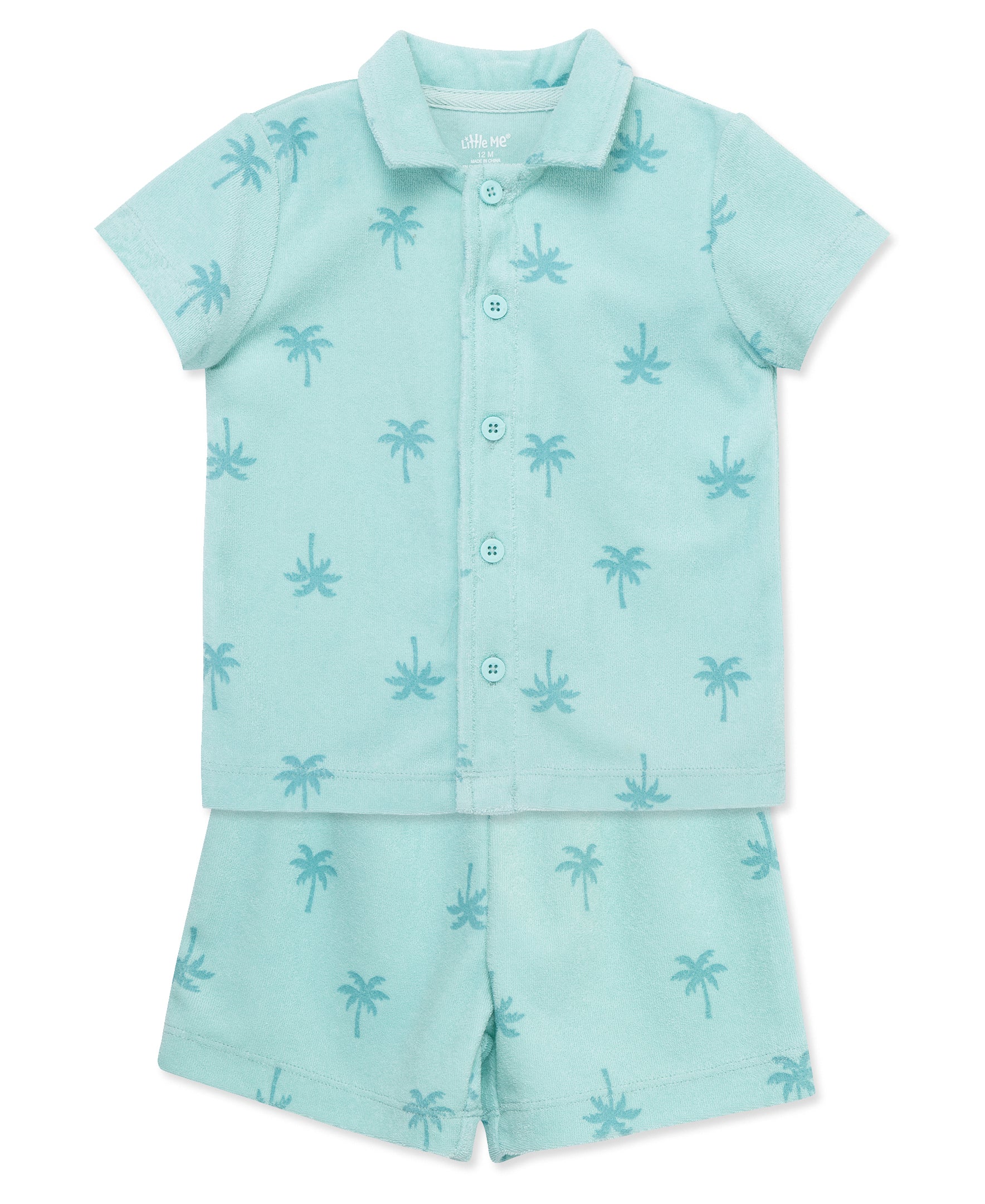  Palm Tree Terry Short Set (12M-24M)、mySite、layawaytickets