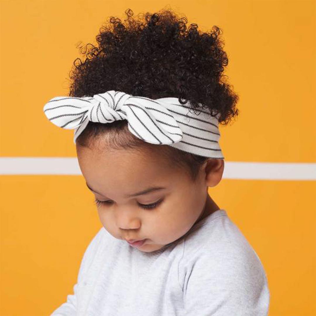  MORI Baby Bow Headband - Grey Stripe、mySite、merchandisen