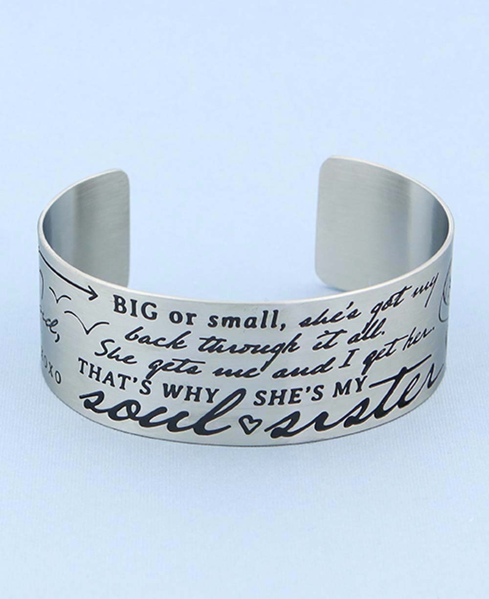 Soul Sister Inspirational Cuff Bracelet、mySite、topwebapps