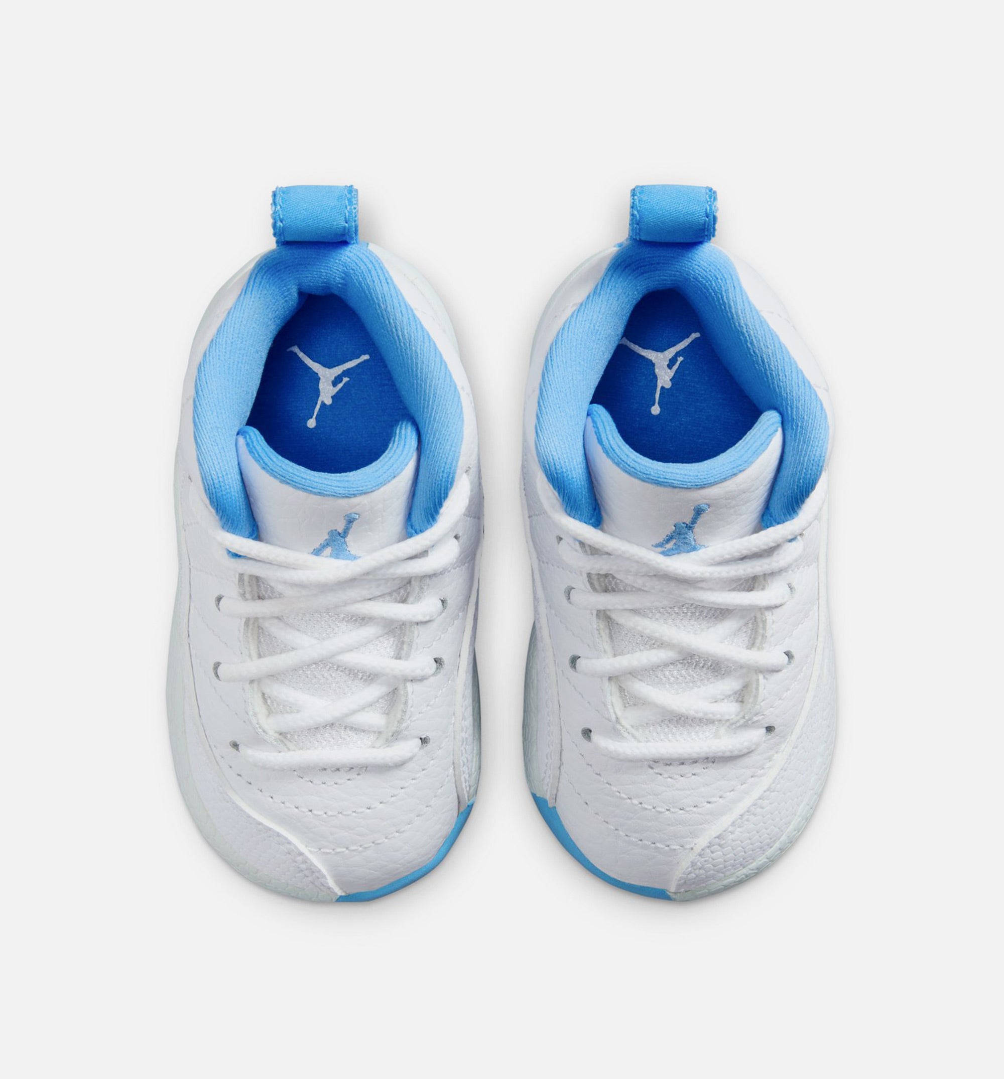 Air Jordan 12 Retro White and University Blue Infant Toddler Lifestyle Shoe - White/University Blue/Metallic Silver Free Shipping、mySite、dreamappss