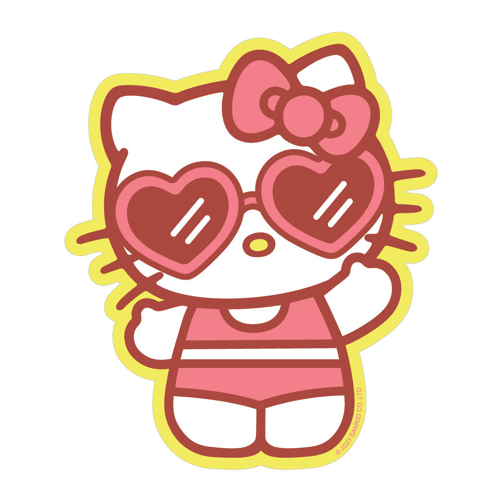  Hello Kitty Sunbathing Vinyl Sticker Decal、mySite、ghnorth