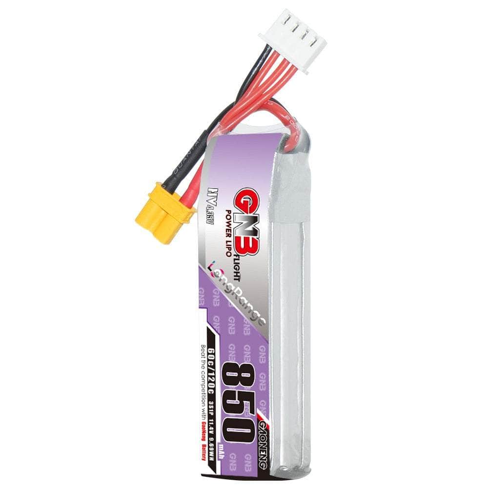  Gaoneng GNB 11.4V 3S 850mAh 60C LiHV Micro Battery (Long Type) - XT30、mySite、merchandisen