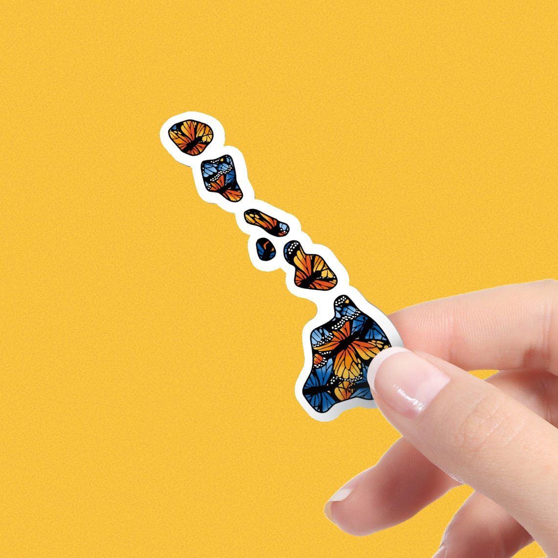  Hawaii Butterfly Pattern Sticker、mySite、elrpsem3k