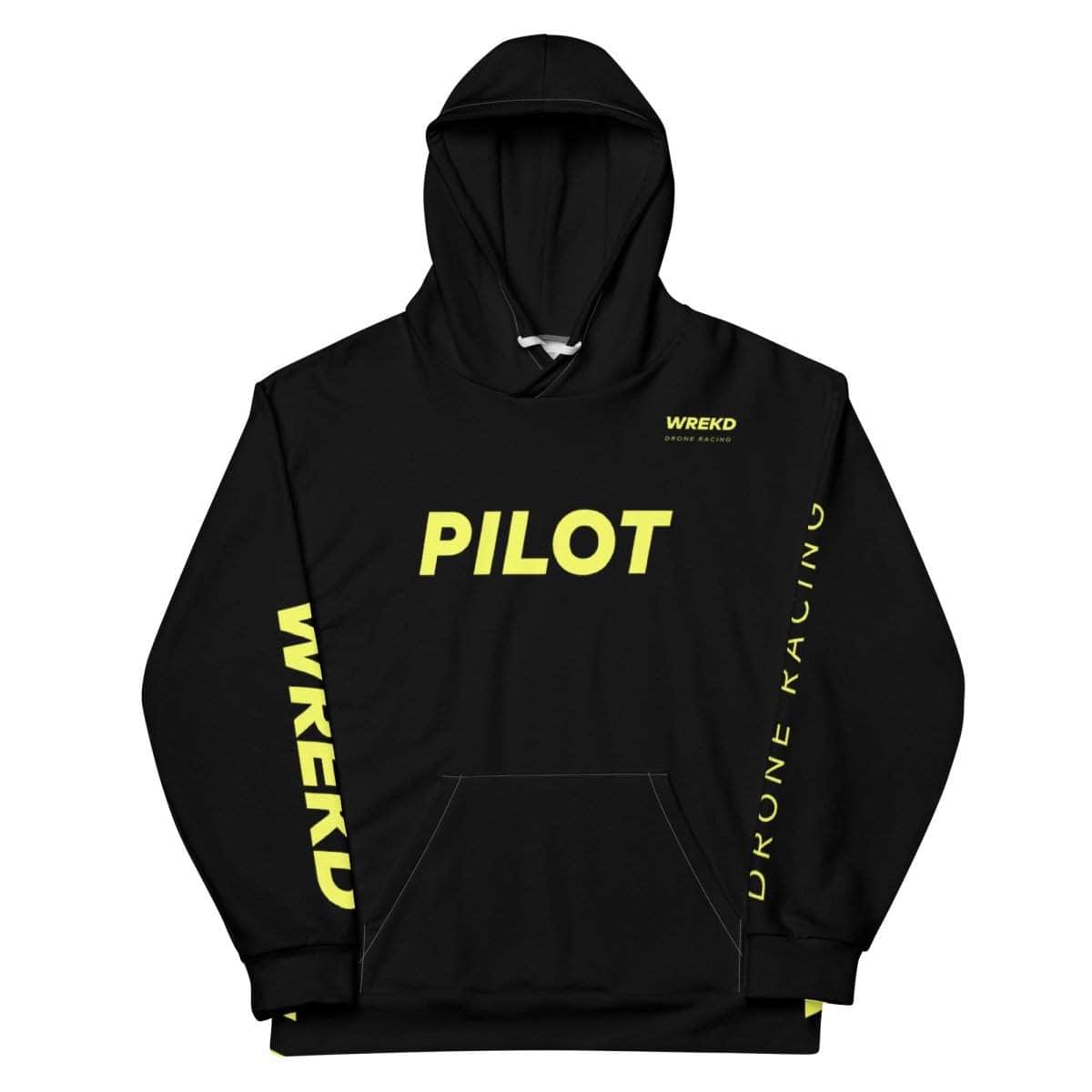  WREKD Drone Racing Unisex Hoodie - Black、mySite、merchandisen