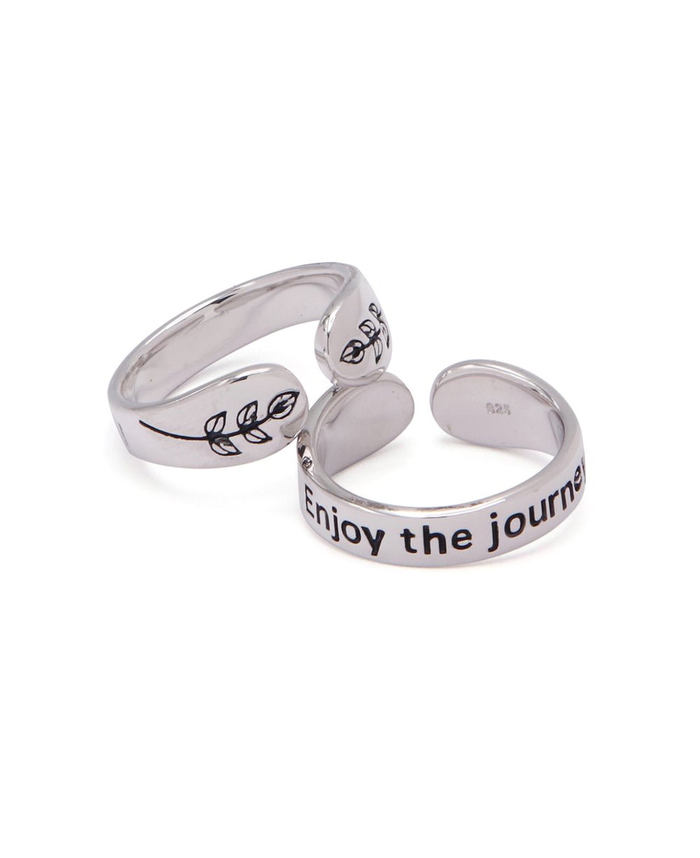 Enjoy The Journey Sterling Silver Adjustable Inspirational Ring、mySite、topwebapps