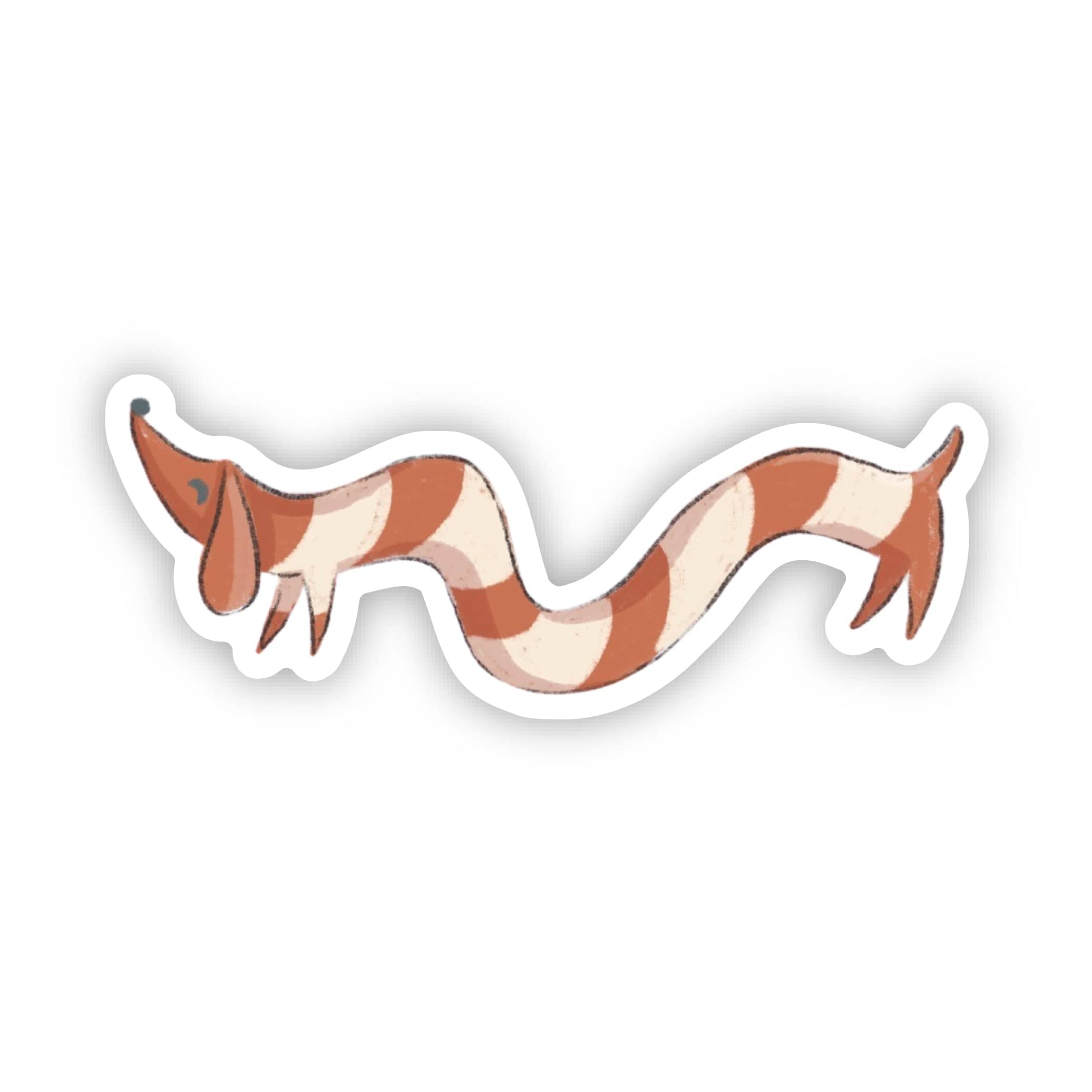  Candy Cane Dachshund Christmas Sticker、mySite、elrpsem3k