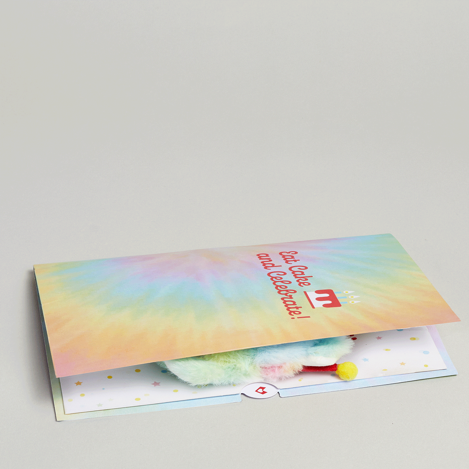 'Eat Cake and Celebrate' Birthday Plushpop Card and Bouquet Bundle、mySite、solidvoid