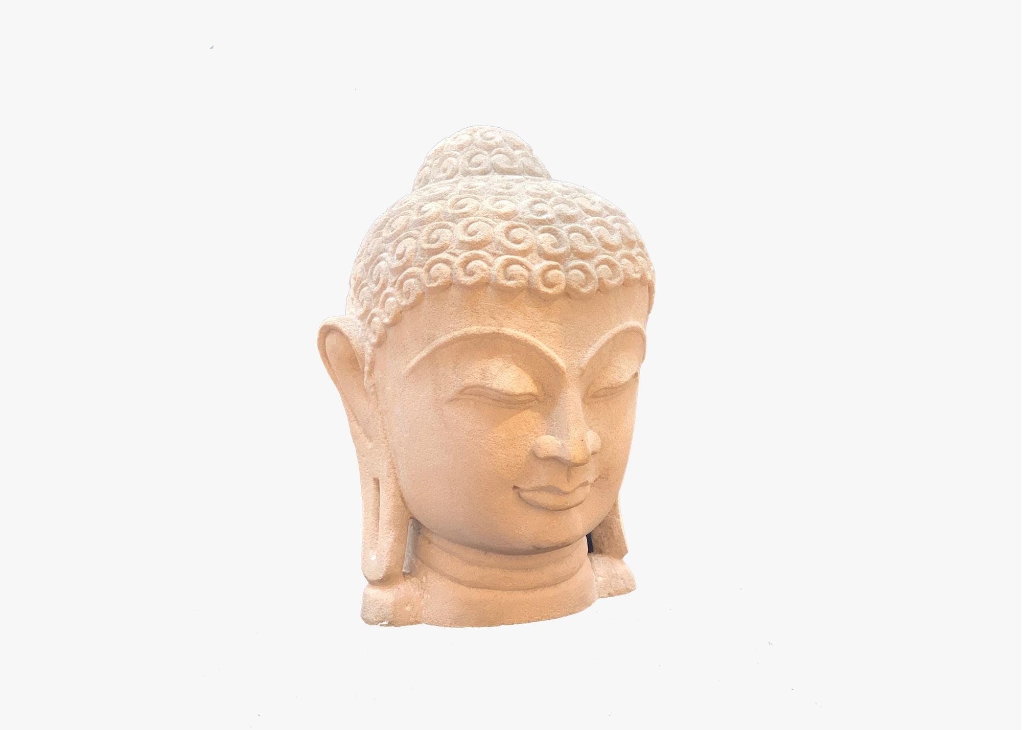 Buddha Head - Sandstone (Medium, 16cm)、mySite、topwebapps