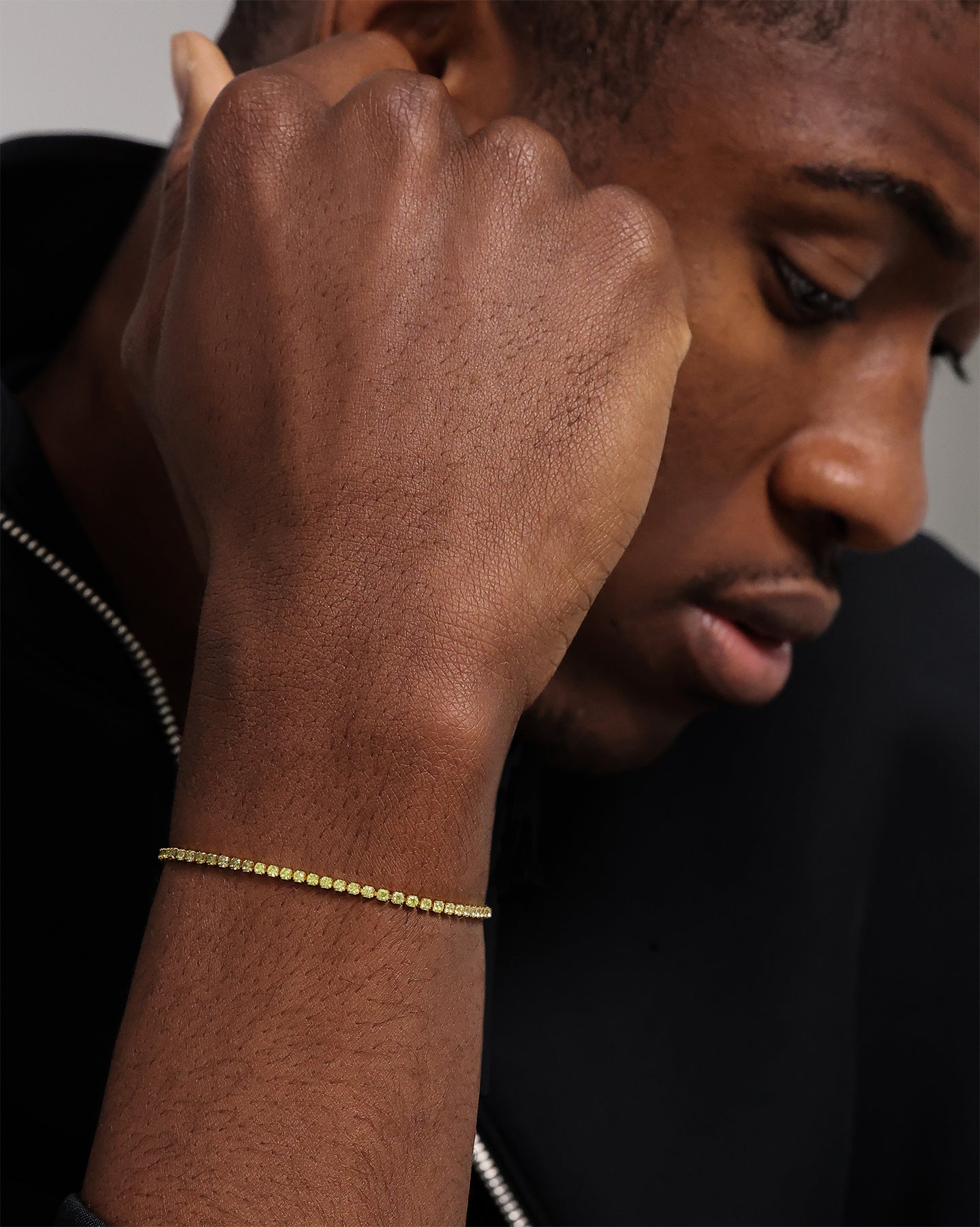 Saint Morta Micro Coloured Tennis Bracelet Gold/Green、mySite、zt4zffjzw