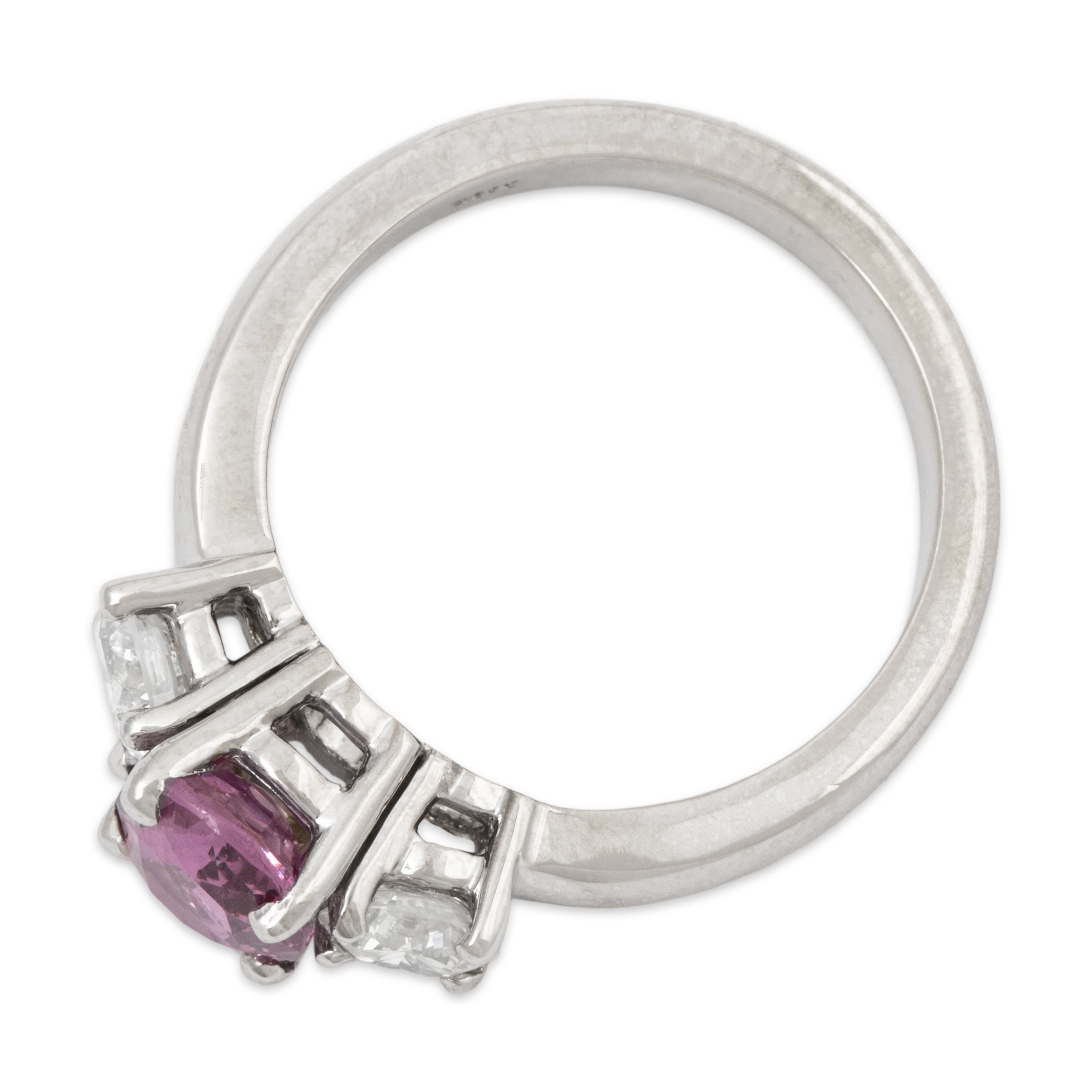 Estate 14k White Gold 1.6ct Sapphire .9cttw Diamond Brilliant Trio Ring 6.50、mySite、hinf8tx79