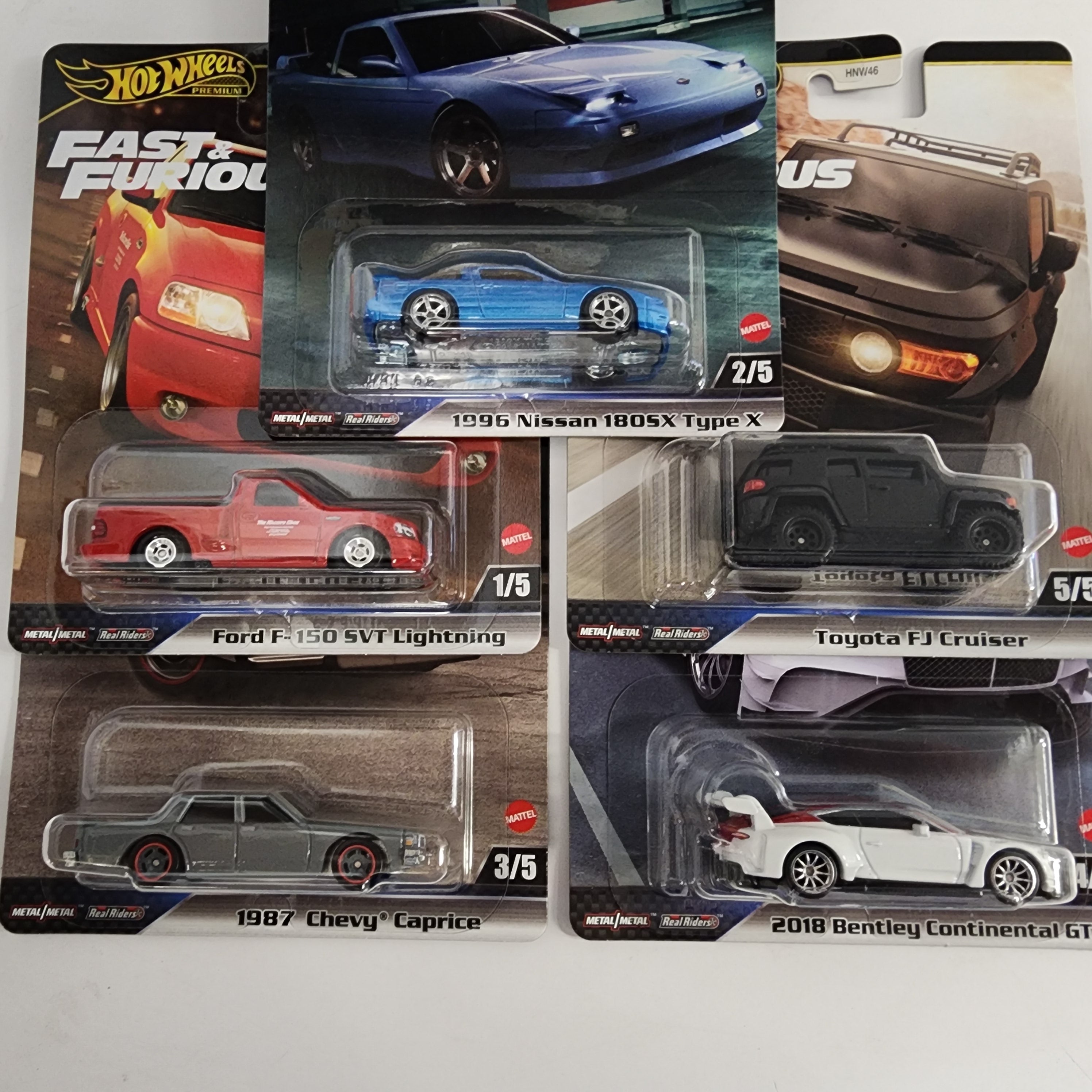 Case H * 5 Car Set Furious * 2024 Hot Wheels Premium Fast & Furious w/ 180SX & FJ、mySite、hgirdovlk