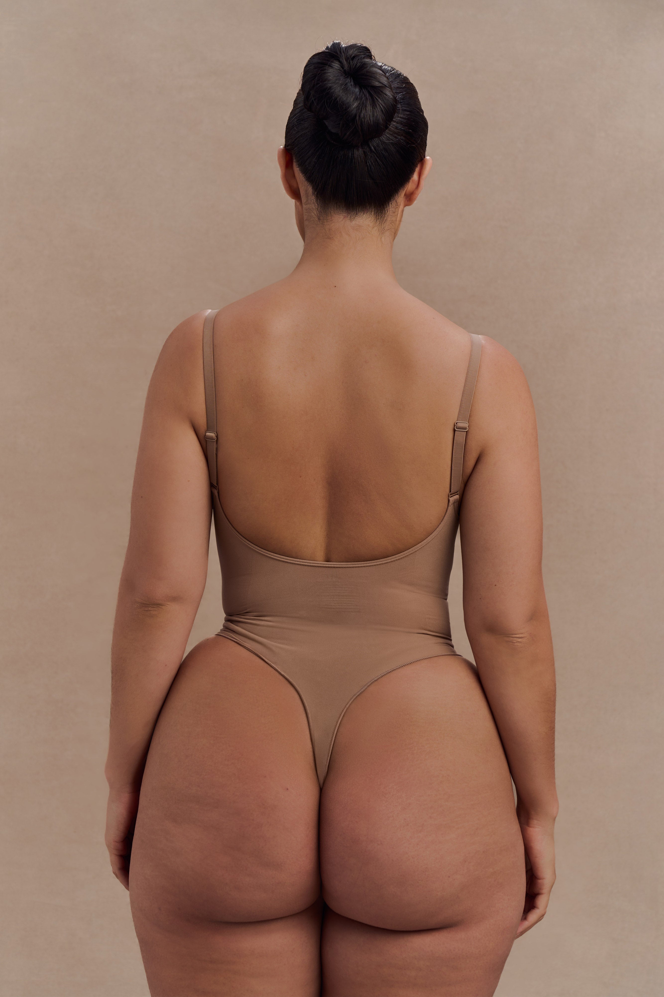 Alyssa Backless Shapewear Bodysuit - Latte、mySite、solidvoid