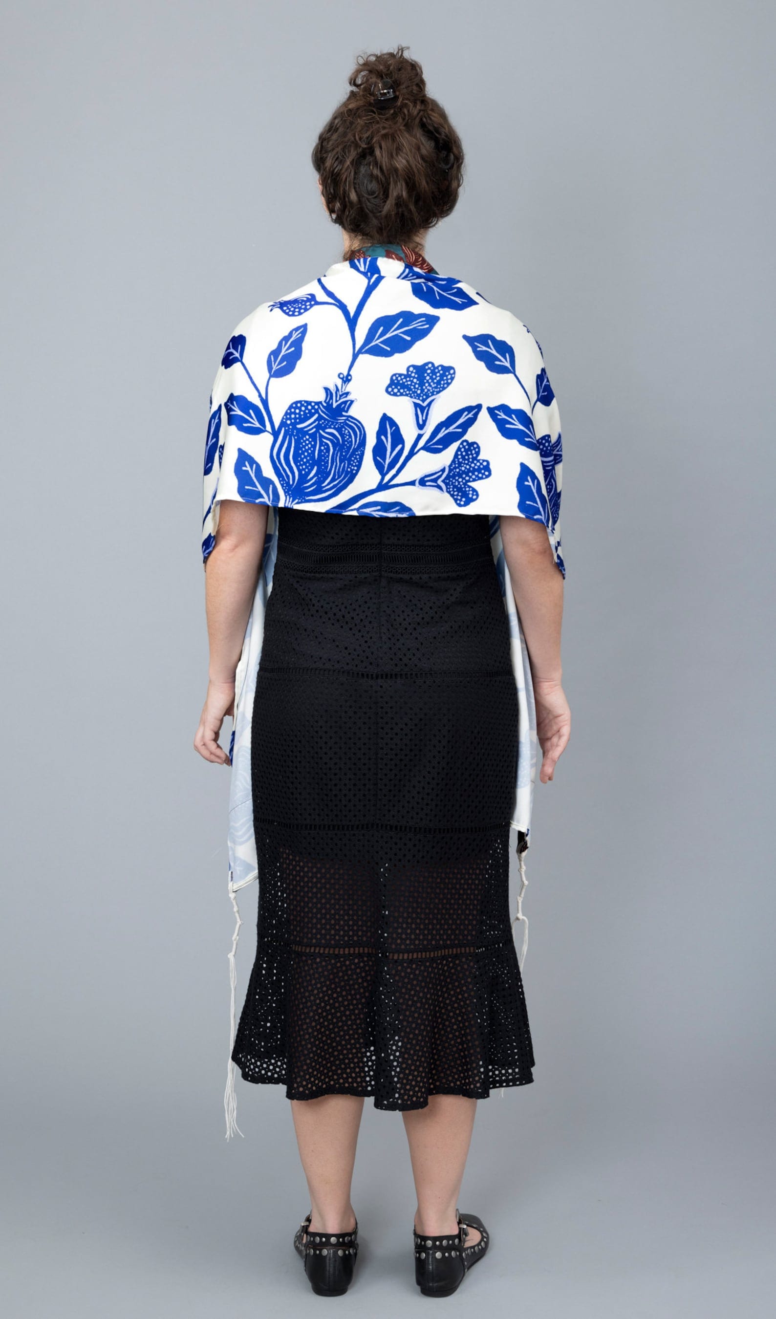 Blue and White Pomegranate Satin Tallit、mySite、topwebapps