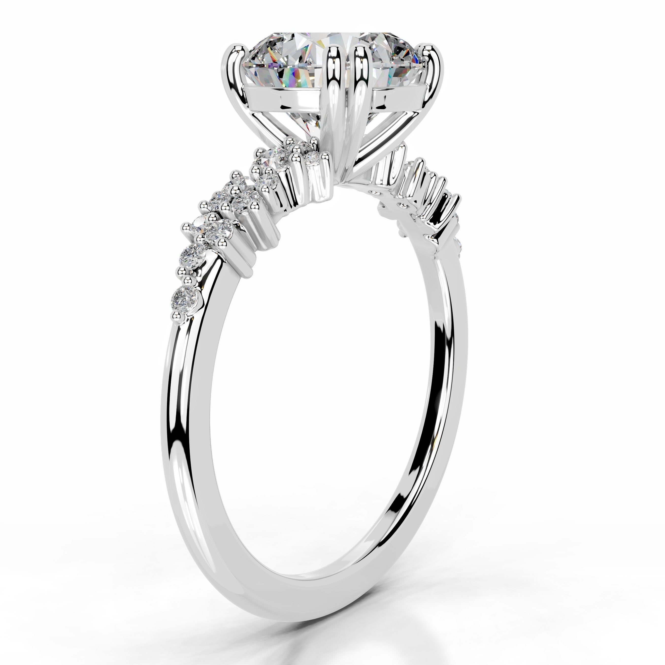 Emaline Moissanite & Diamonds Ring - Platinum、mySite、hinf8tx79