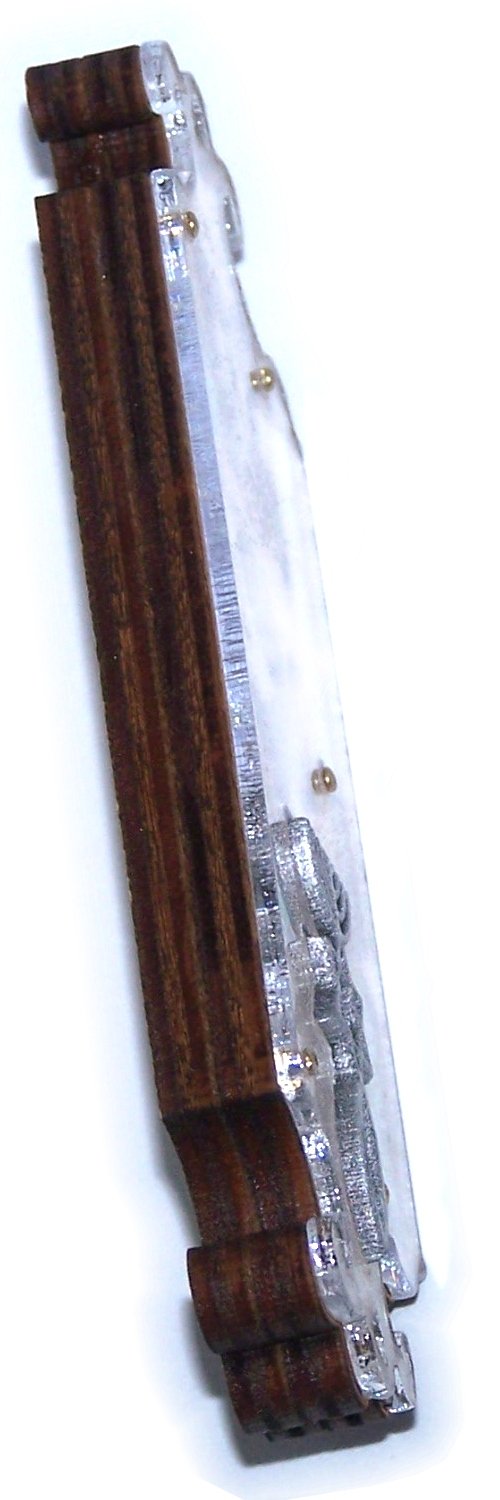  Wooden Messianic Seal Mezuzah case with Messianic Seal - 5 Inch with Scroll and Jerusalem Stones、mySite、elrpsem3k