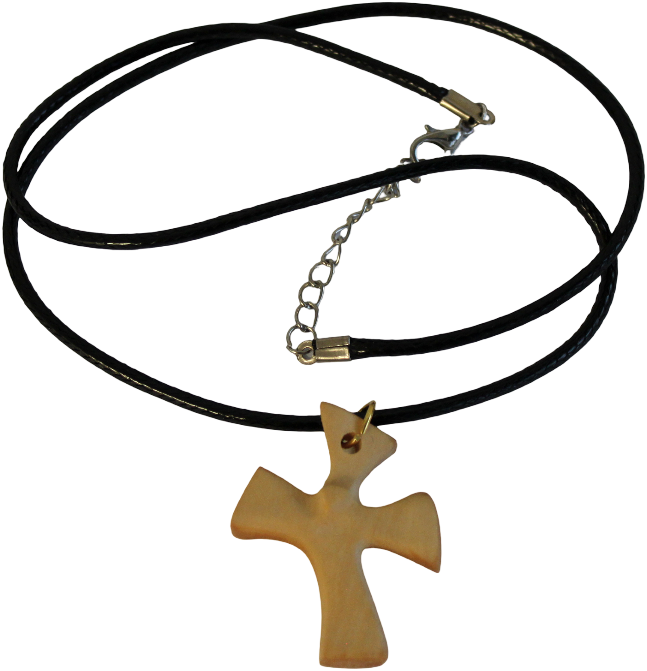 Olive wood Healing Cross Necklace - with Prayers (1.6 x 1.2 inches) Expandable Leather Necklace、mySite、topwebapps