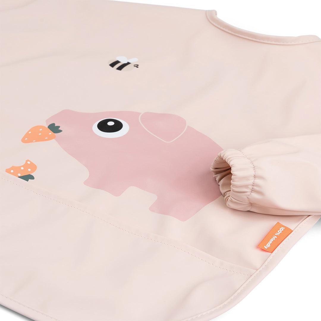  Done By Deer Sleeved Pocket Bib - Tiny Farm Powder、mySite、merchandisen