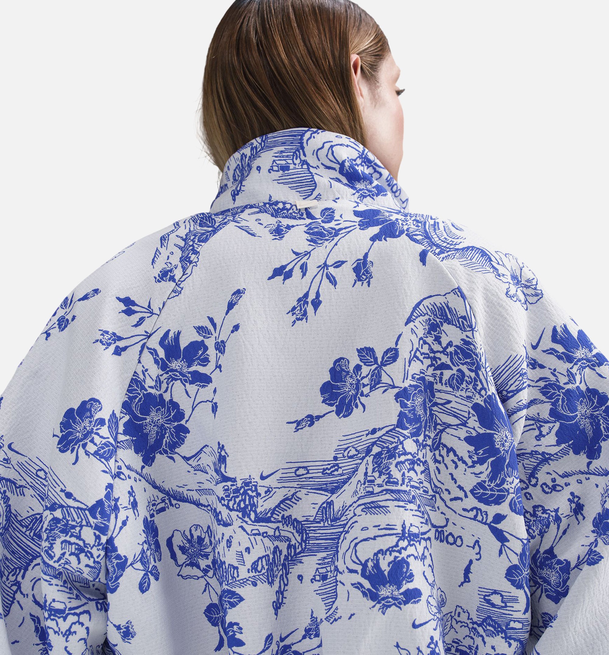 NSW Jacquard Womens Track Jacket - White/Hyper Royal、mySite、dreamappss