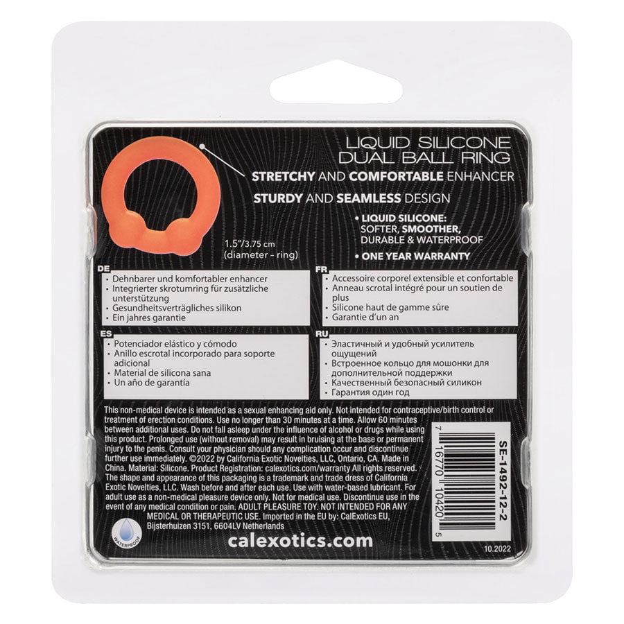 Alpha Liquid Silicone Dual Ball Ring Orange、mySite、bottomscart