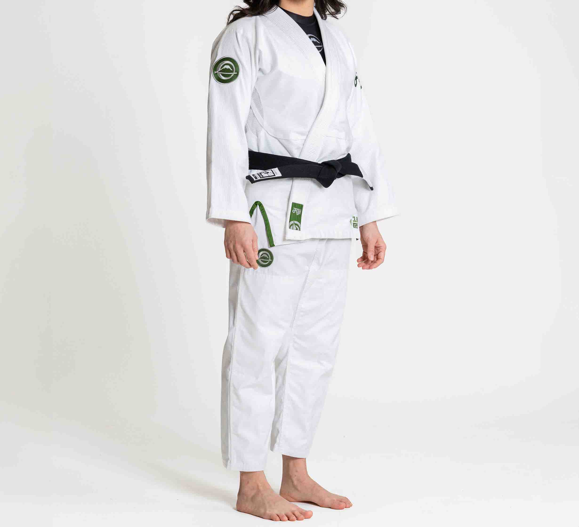 Womens Flow-Tech BJJ Gi White/Green、mySite、gigharbornorthrealestate