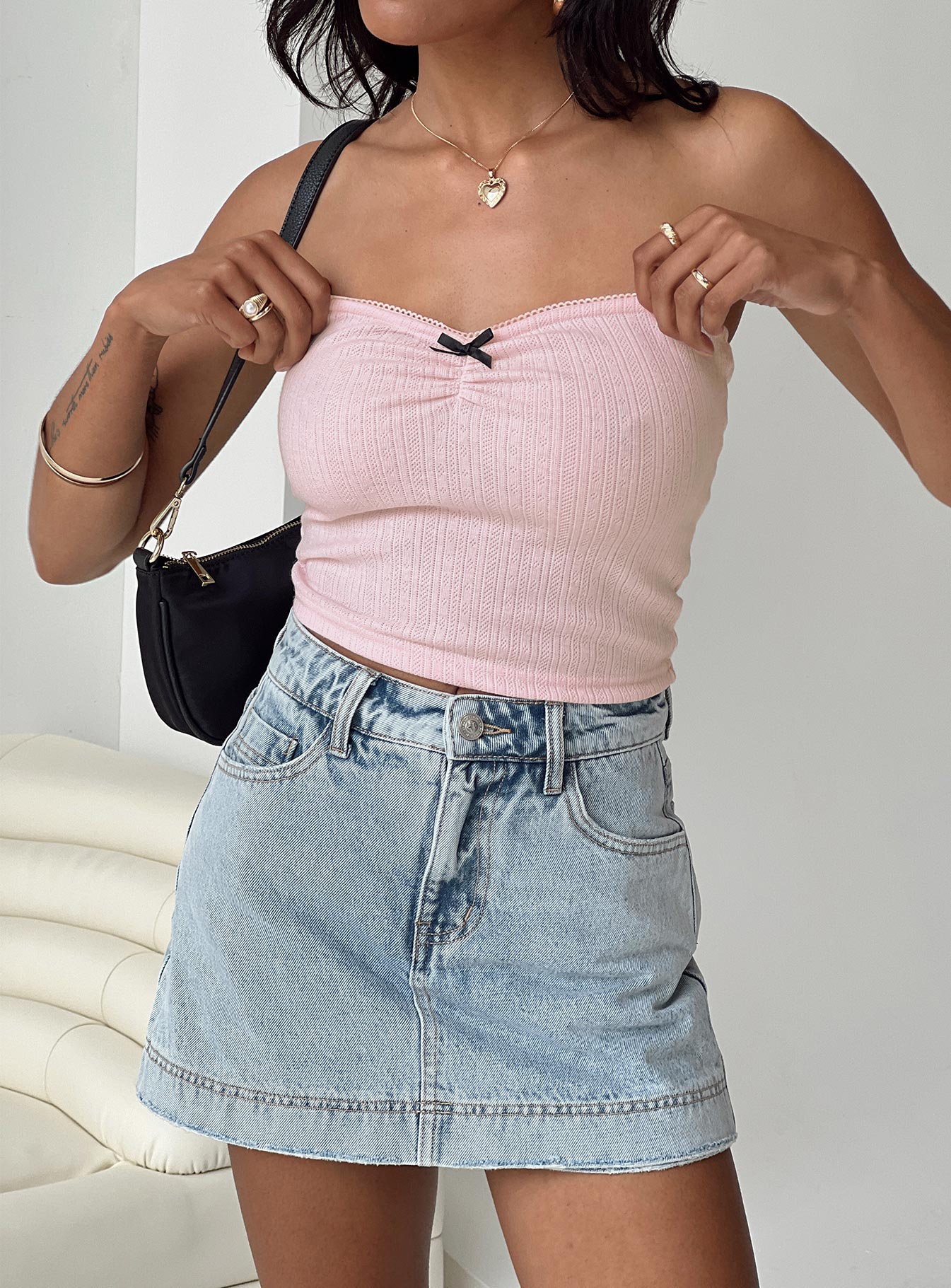 Heuston Skort Denim、mySite、solidvoid