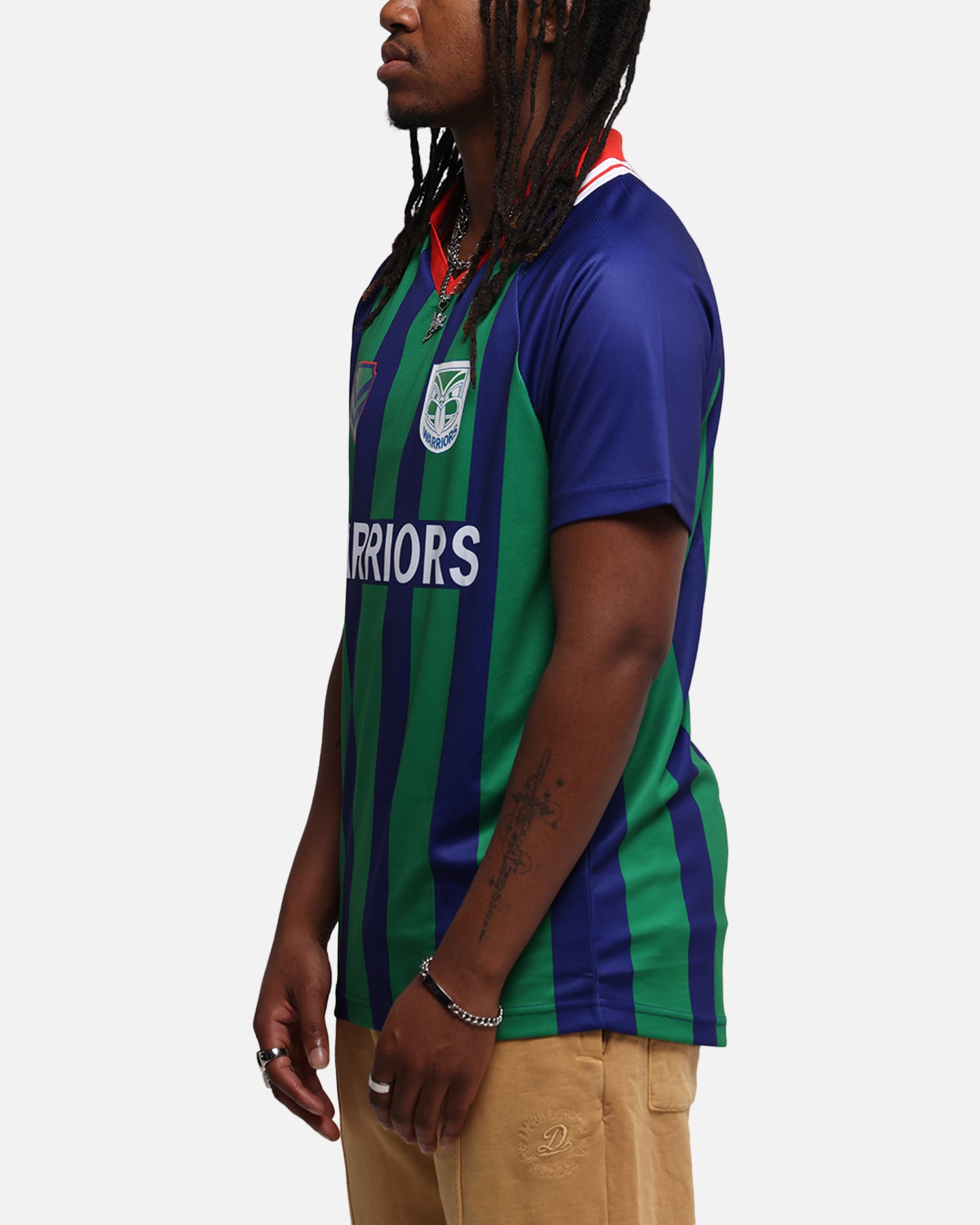 Bleacher Athletic New Zealand Warriors NRL 1908 Collared T-Shirt Official Team Colour、mySite、zt4zffjzw