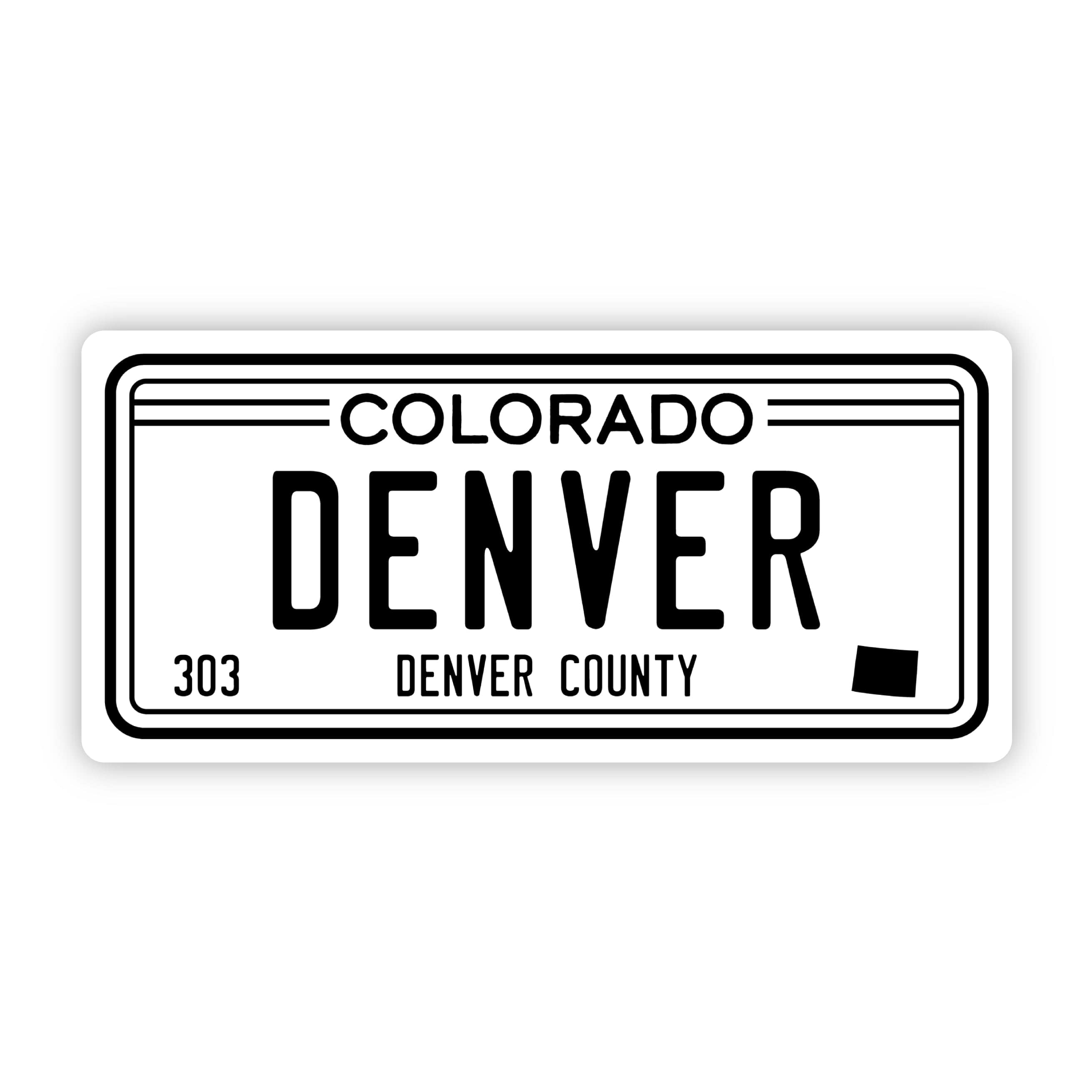  Denver Colorado 303 License Plate Sticker、mySite、elrpsem3k