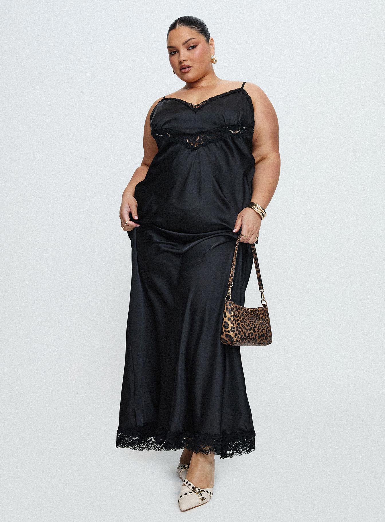 Jorjette Lace Maxi Dress Black、mySite、solidvoid