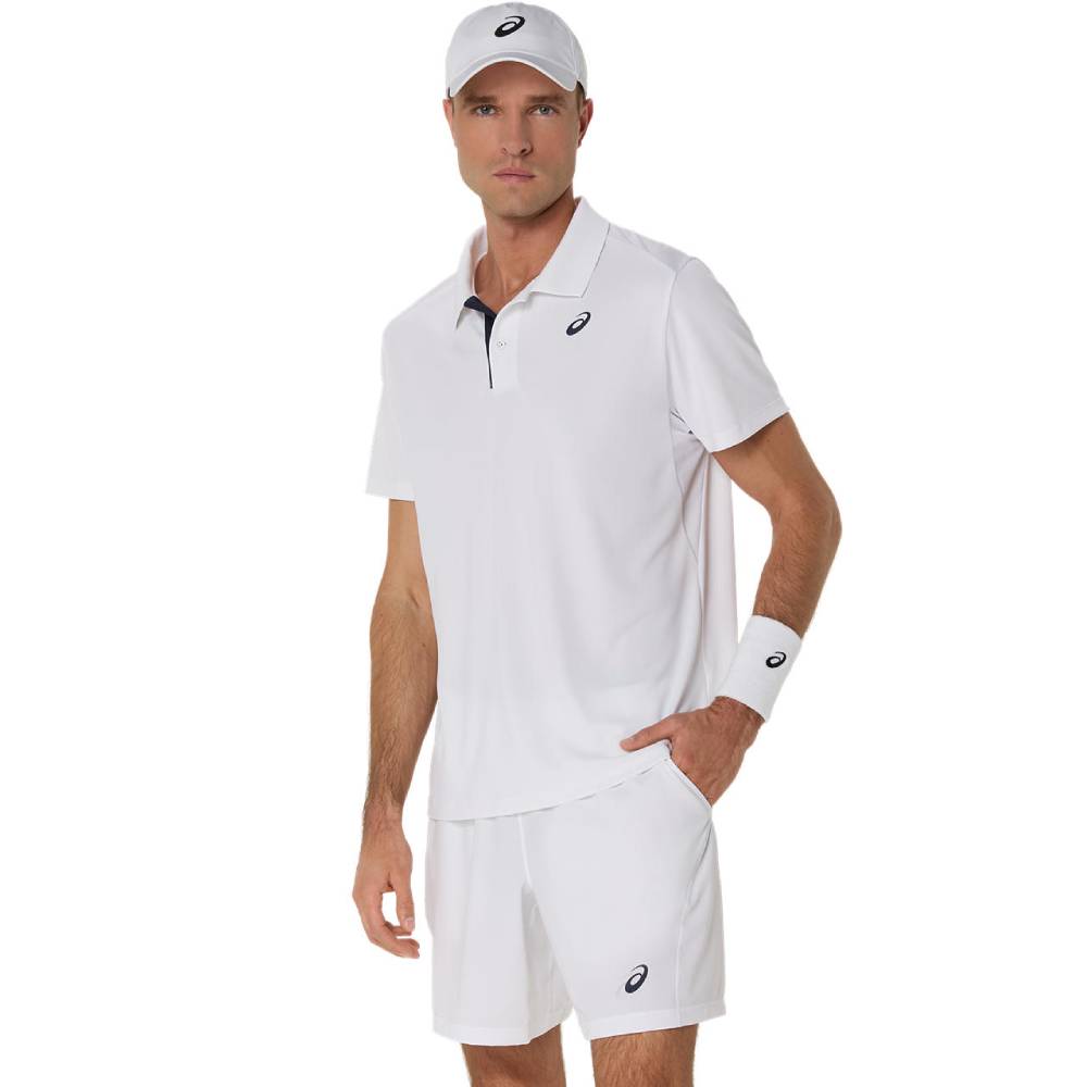 Asics Men's Court Polo Shirt (Brilliant White)