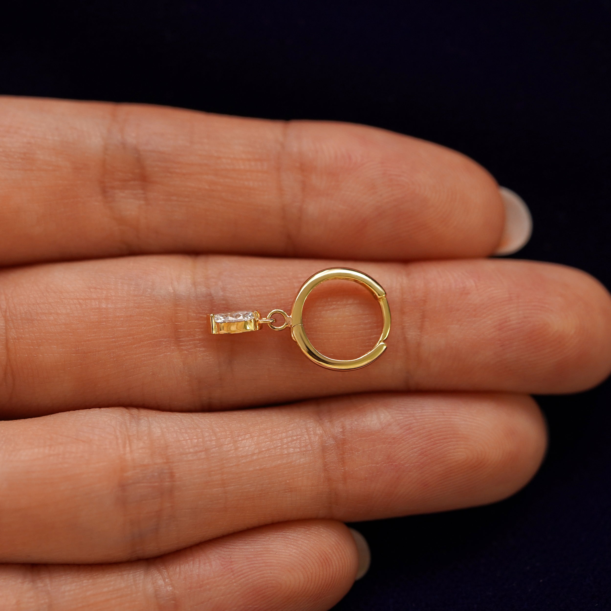 Marquise Lab Diamond Dangle Hoop、mySite、hinf8tx79