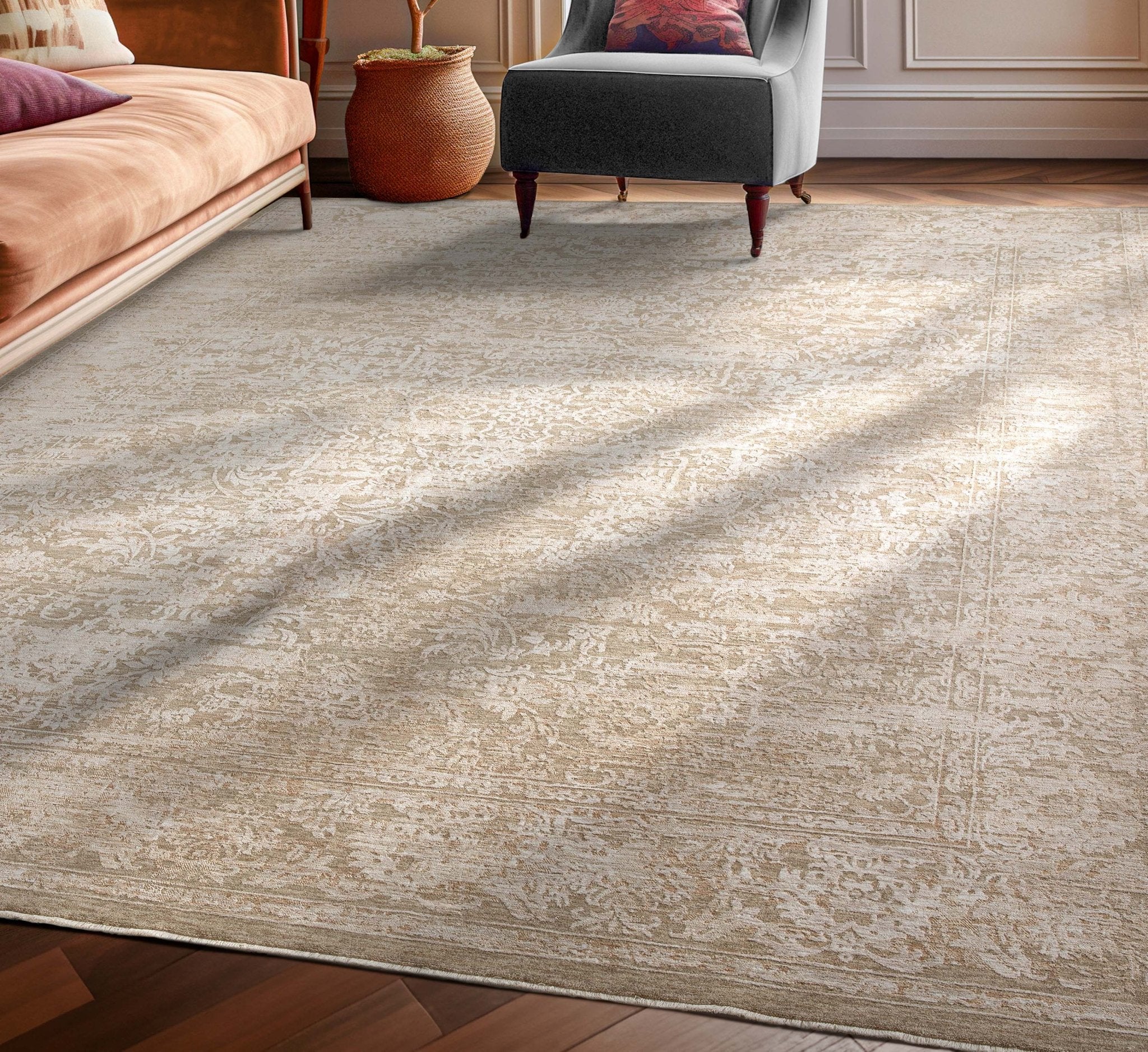 Ethos Harmony Beige Neutral Earth Tone - Easy to Clean - Globally Inspired Patterns、mySite、gigharbornorthrealestate