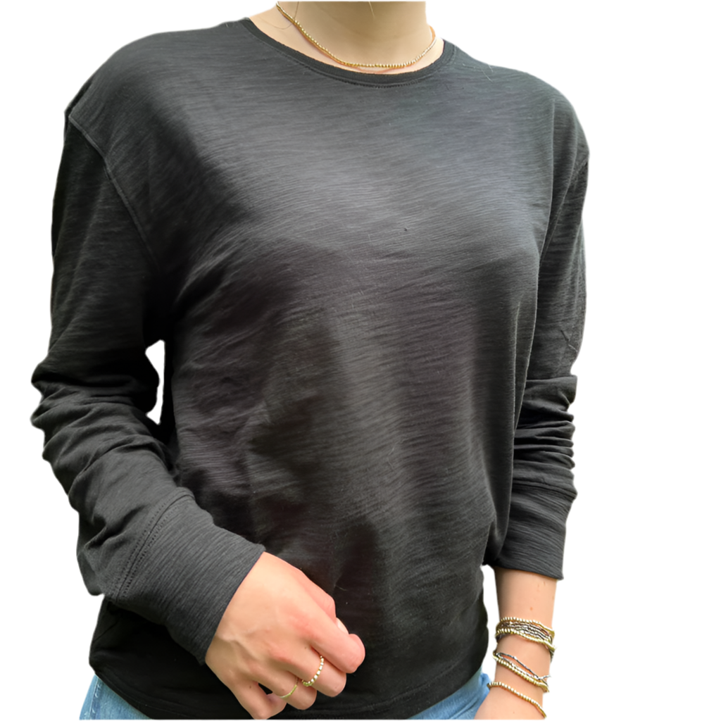 Erin Gray Light Sweatshirt Tee, Black - Final Sale、mySite、noshort