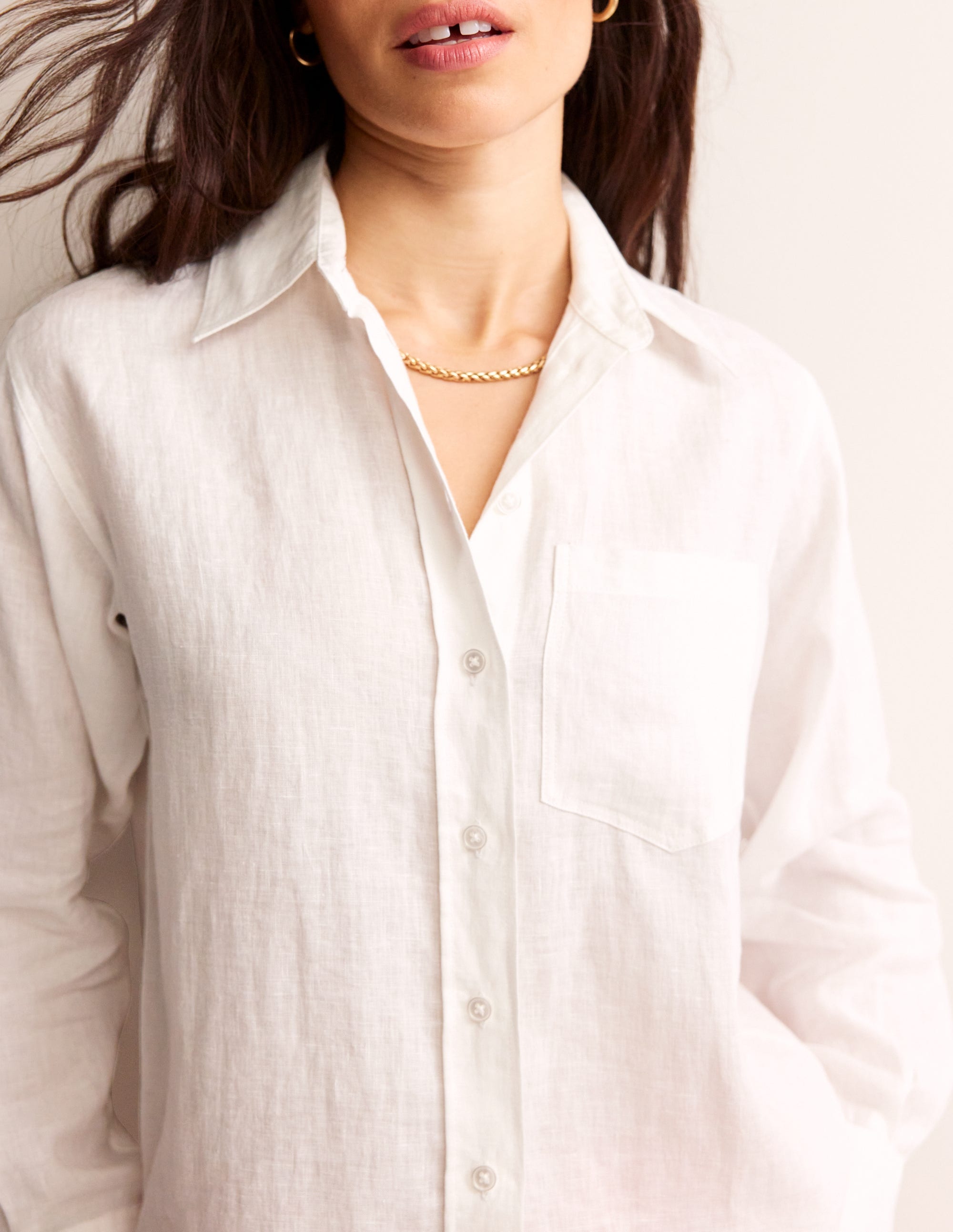  Connie Relaxed Linen Shirt-White、mySite、ashleygrahame