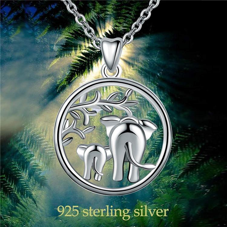 Elephant Jewelry Sets Ring, Necklace Solid Sterling Silver、mySite、g9winljtr