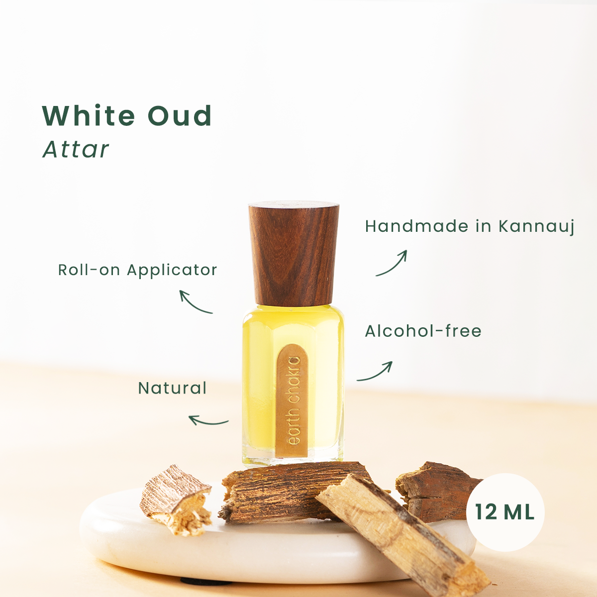 White Oud Attar | 12 ml | Long-lasting | Roll On - Freebie、mySite、camillekostekn