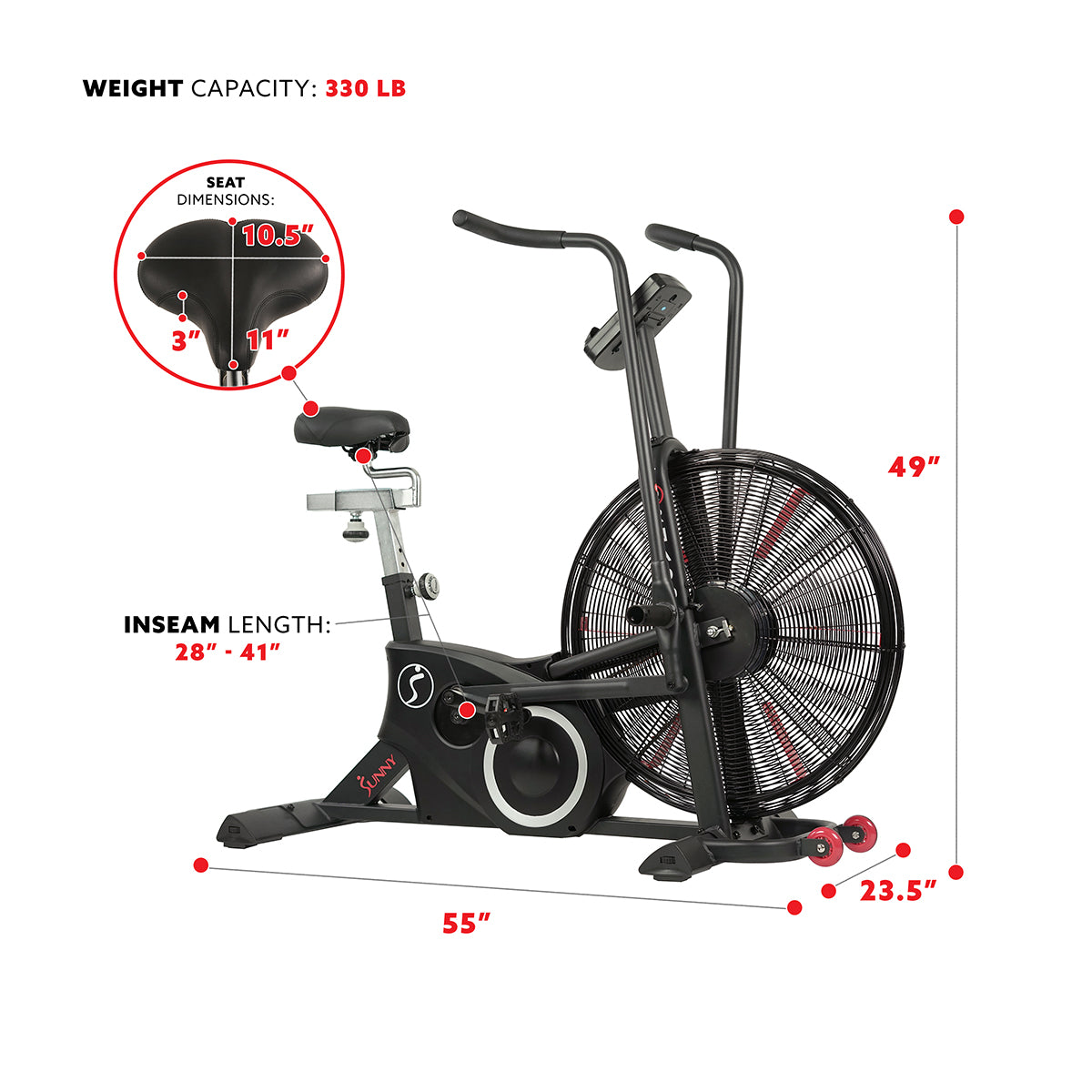  Sunny Strength™ Tornado LX Fan Bike - Air Assault Exercise、mySite、ghnorth