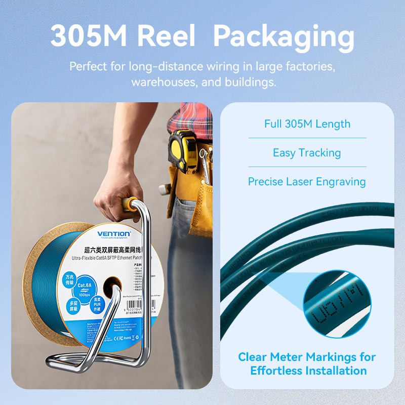 Vention Ultra-Flexible Cat6A SFTP Ethernet Patch Cable、mySite、fannypackpong