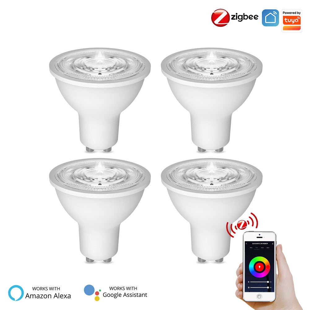 ZigBee GU10 Smart Sync Full Color LED Dimmable Party Light Bulbs RGBCCT 2200-6500K C+W 5W、mySite、fannypackpong