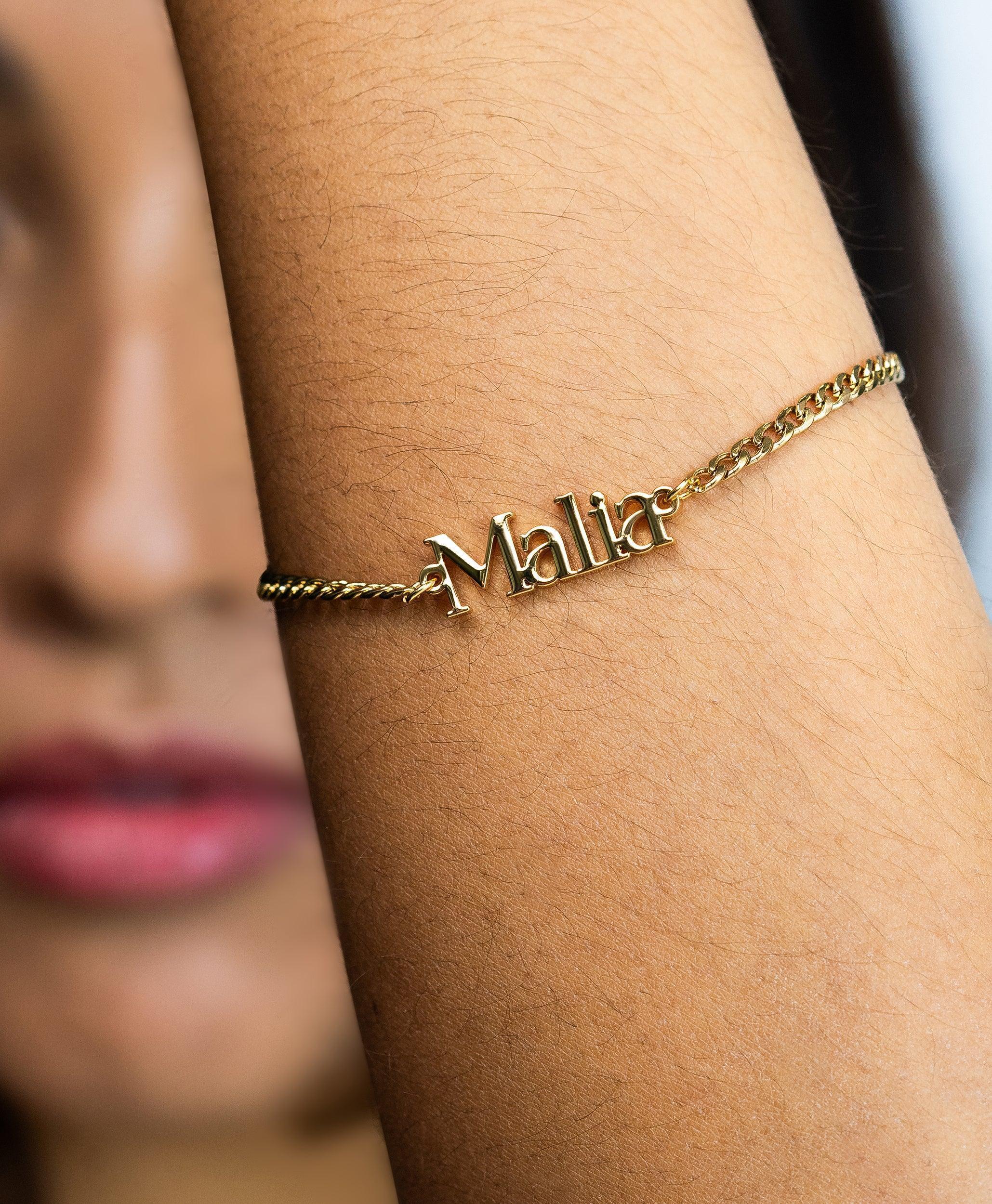  Curb Name Bracelet 18ct Gold Vermeil