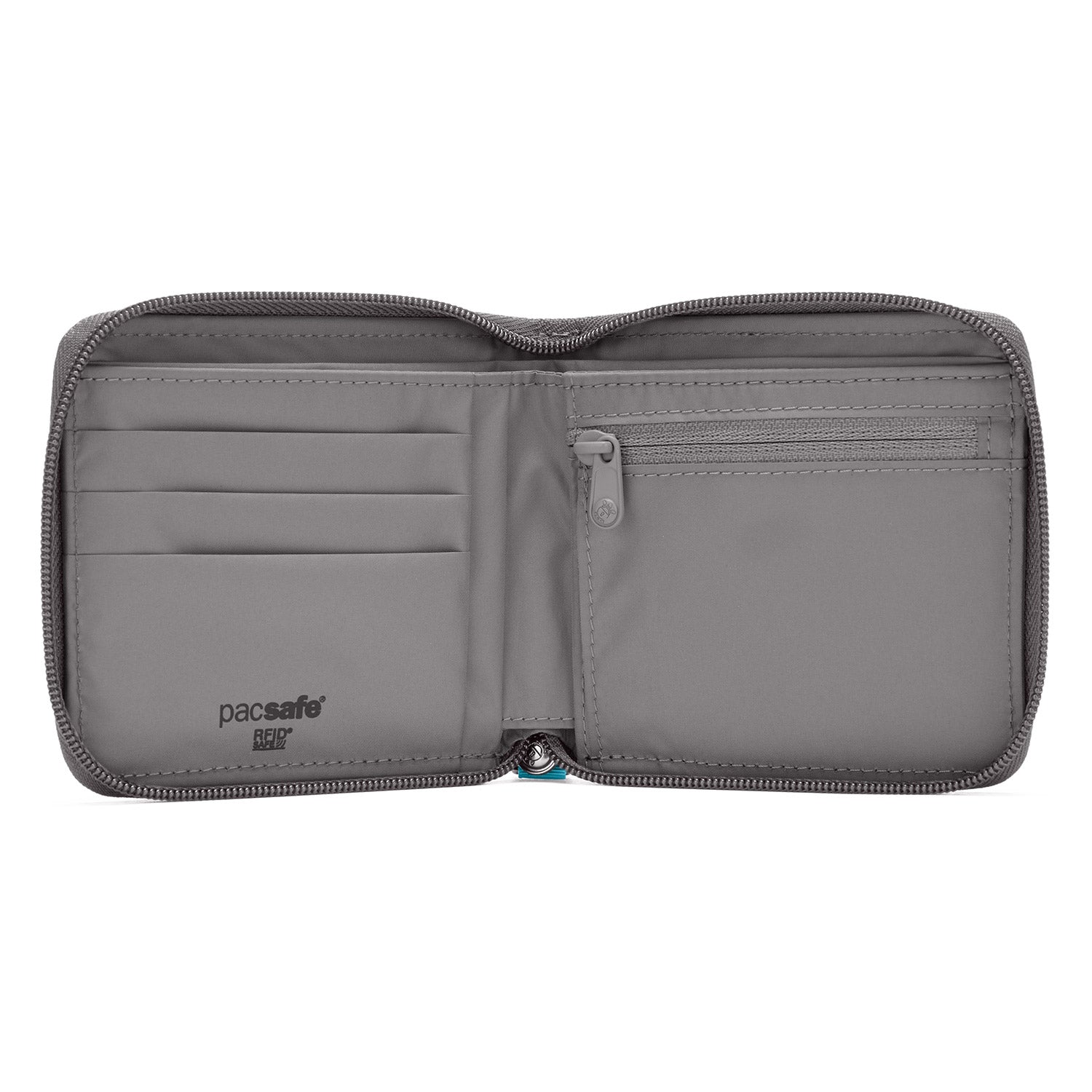 Pacsafe® RFIDsafe™ RFID blocking zip around wallet、mySite、garagedoors4me